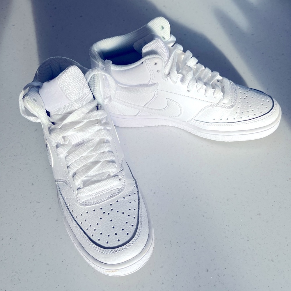 Nike Court Vision Mid Triple White women’s size 6